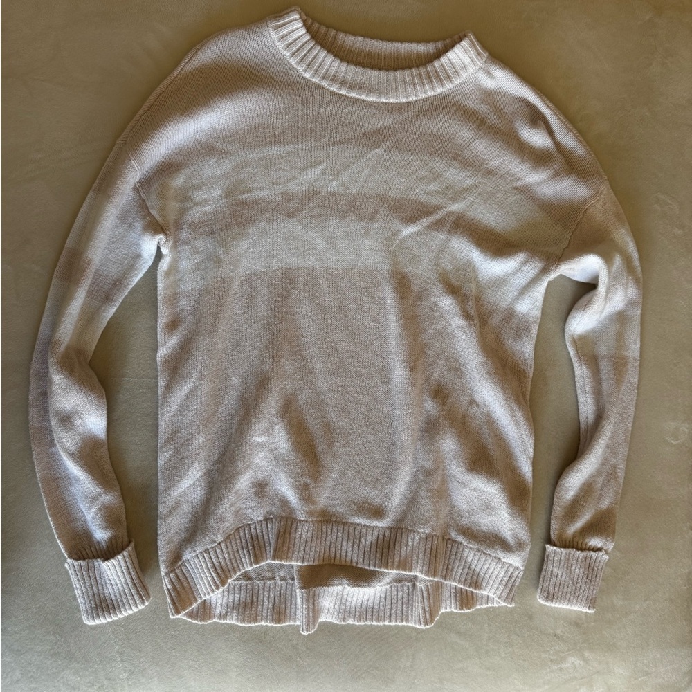 American Eagle Outfitters Cream Crew Neck Sweater